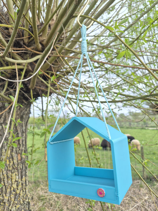 Voederhuisje lichtblauw