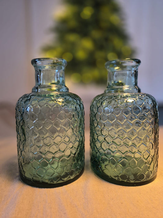 Blauwe Vaas met Smalle Hals | Stijlvolle Woondecoratie