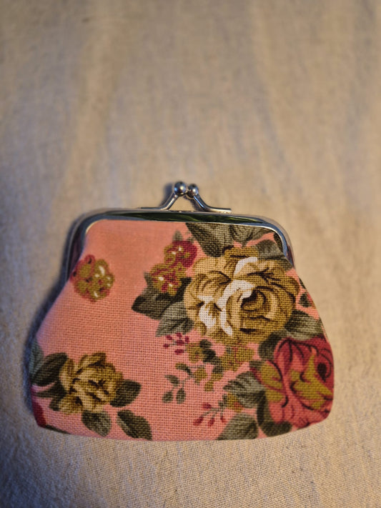Kleine Retro Portemonnee met bloemen