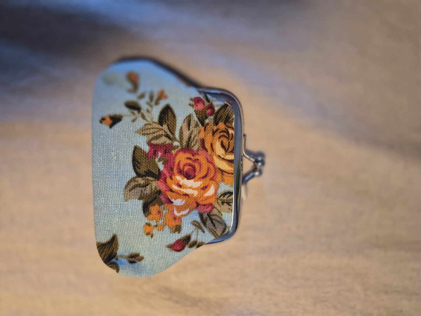 Kleine Retro Portemonnee met bloemen