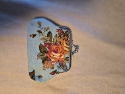 Kleine Retro Portemonnee met bloemen