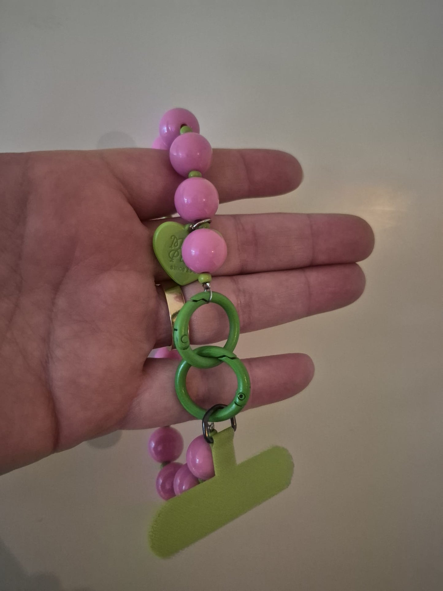 Telefoonkoord met grote kralen