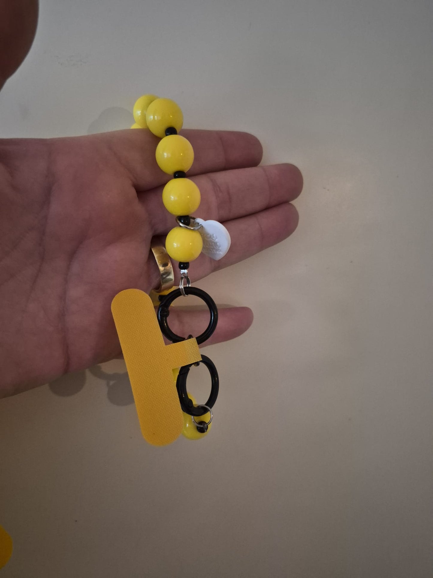 Telefoonkoord met grote kralen