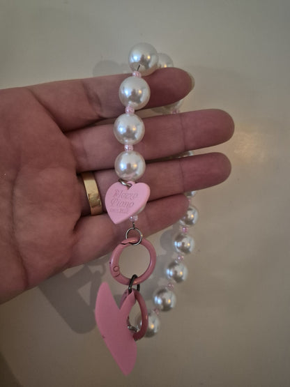 Telefoonkoord met grote kralen